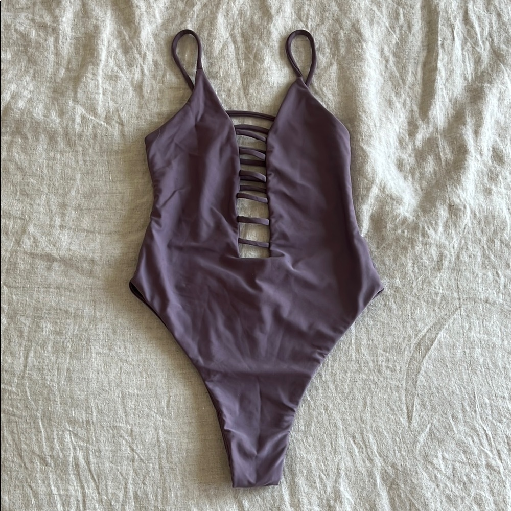 Montce Purple Strappy One-Piece Swimsuit